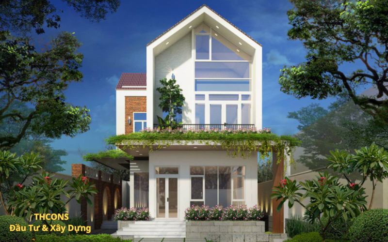 Mẫu Nhà Phố Với Sân Vườn Bên Trong Nhà