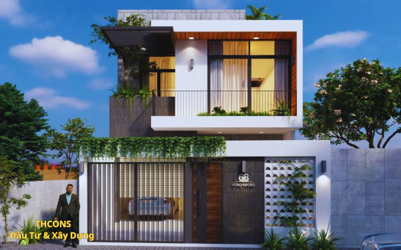 Mẫu nhà phố 2 tầng đang được ưa chuộng hiện nay
